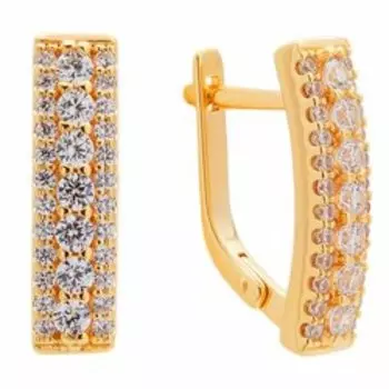 Серебряные серьги с фианитами