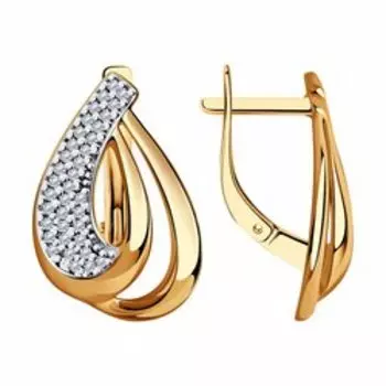 Серебряные серьги с фианитами