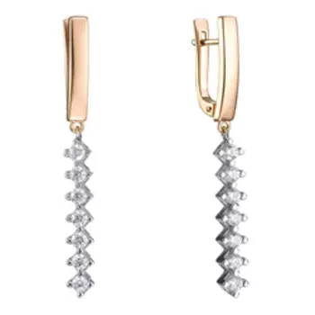 Серебряные серьги с фианитами