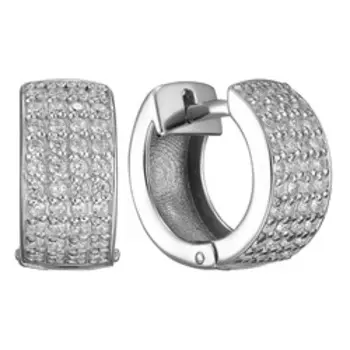 Серебряные серьги с фианитами