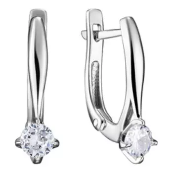 Серебряные серьги с фианитами