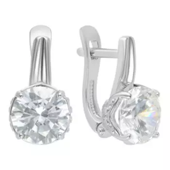 Серебряные серьги с фианитами