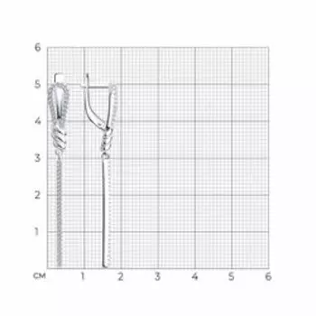 Серебряные серьги с фианитами