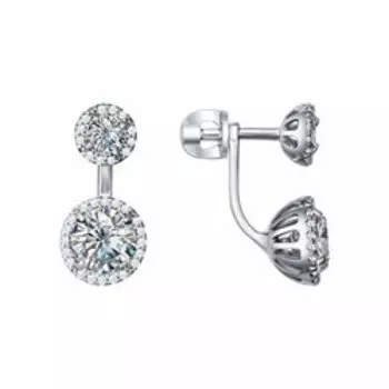 Серебряные серьги с фианитами