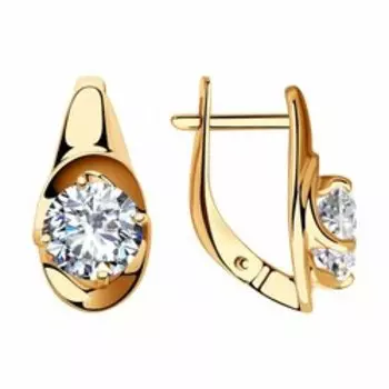 Серебряные серьги с фианитами