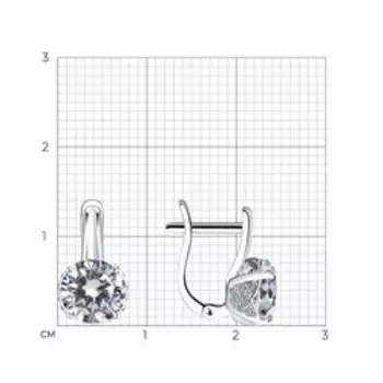 Серебряные серьги с фианитами