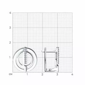 Серебряные серьги с фианитами