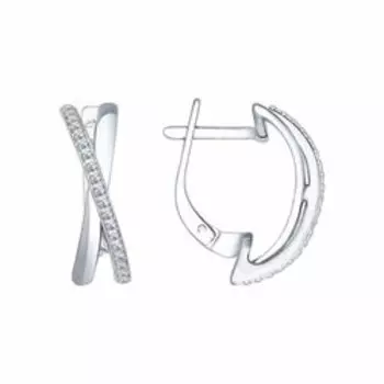 Серебряные серьги с фианитами