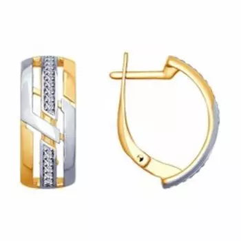 Серебряные серьги с фианитами