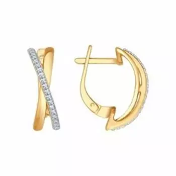 Серебряные серьги с фианитами