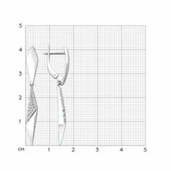 Серебряные серьги с фианитами