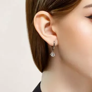 Серебряные серьги с фианитами