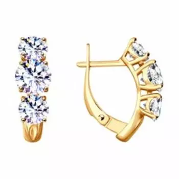 Серебряные серьги с фианитами