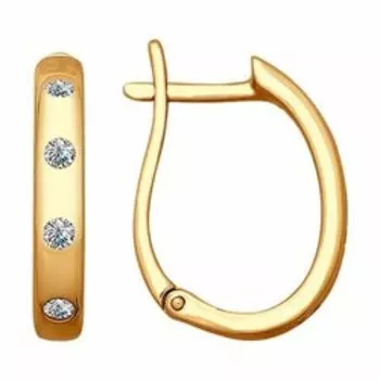 Серебряные серьги с фианитами