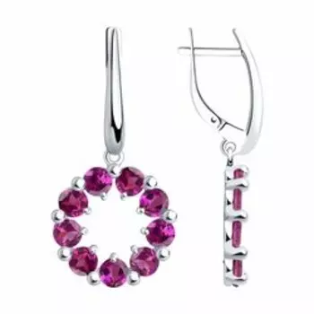 Серебряные серьги с фианитами