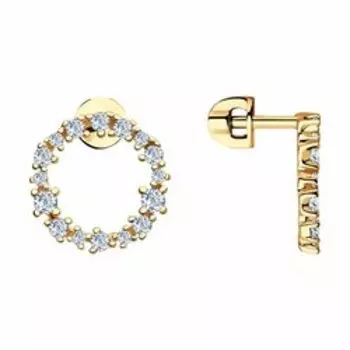 Серебряные серьги с фианитами