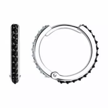 Серебряные серьги с фианитами