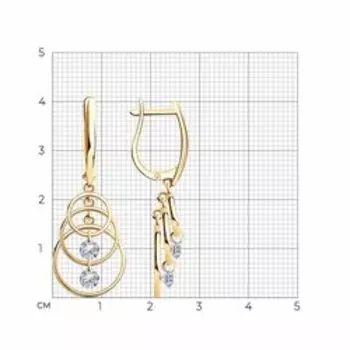 Серебряные серьги с фианитами