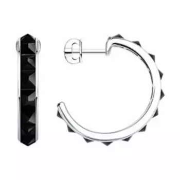 Серебряные серьги с фианитами