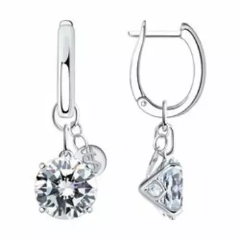 Серебряные серьги с фианитами