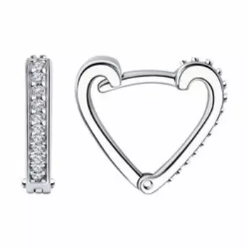 Серебряные серьги с фианитами