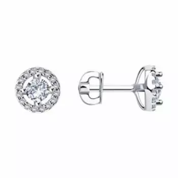 Серебряные серьги с фианитами