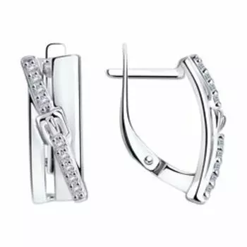 Серебряные серьги с фианитами