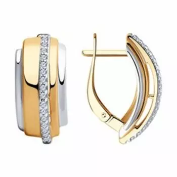 Серебряные серьги с фианитами