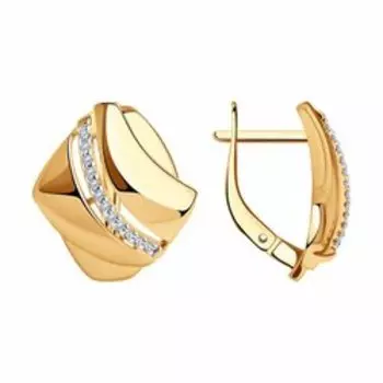 Серебряные серьги с фианитами