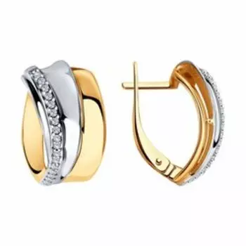 Серебряные серьги с фианитами