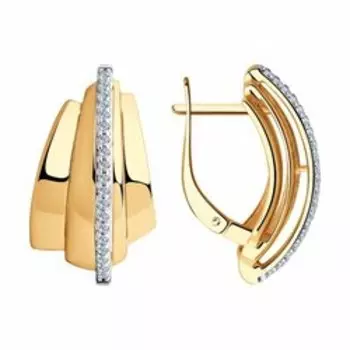 Серебряные серьги с фианитами