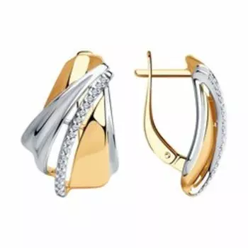 Серебряные серьги с фианитами