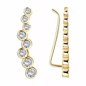 Серебряные серьги с фианитами