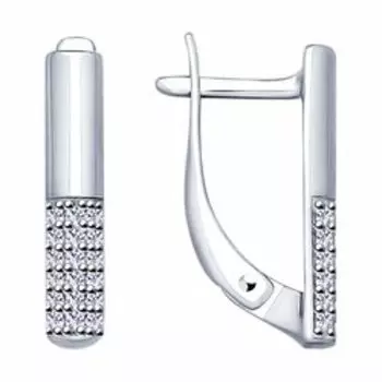 Серебряные серьги с фианитами