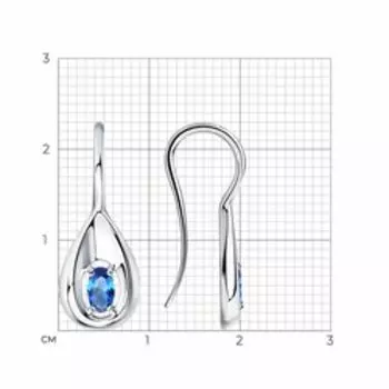 Серебряные серьги с фианитами