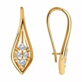 Серебряные серьги с фианитами