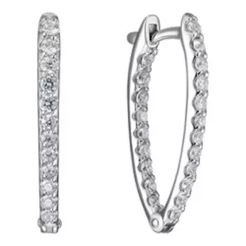 Серебряные серьги с фианитами