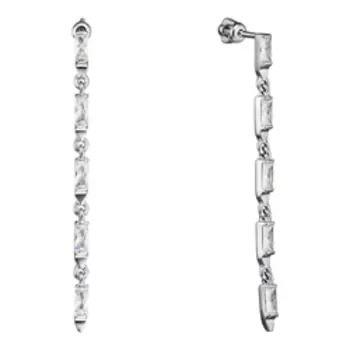 Серебряные серьги с фианитами