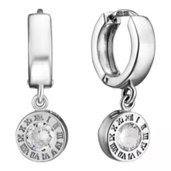 Серебряные серьги с фианитами