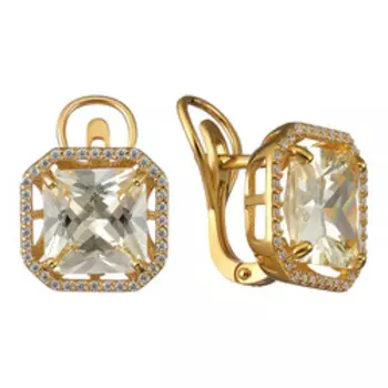 Серебряные серьги с фианитами