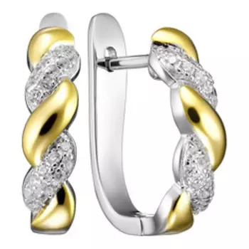 Серебряные серьги с фианитами