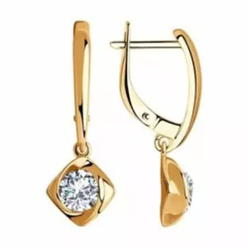 Серебряные серьги с фианитами