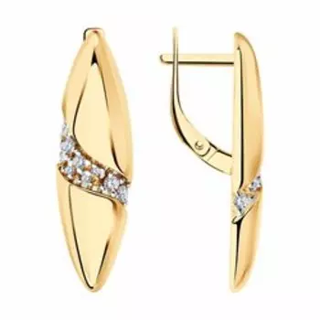 Серебряные серьги с фианитами