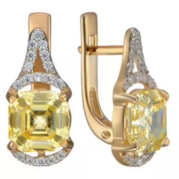 Серебряные серьги с фианитами