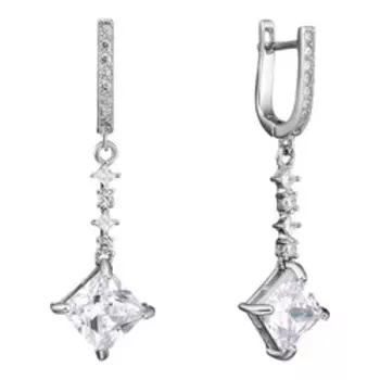 Серебряные серьги с фианитами