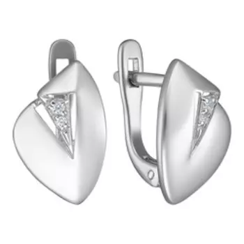 Серебряные серьги с фианитами