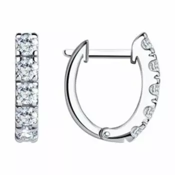 Серебряные серьги с фианитами