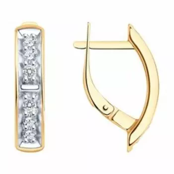 Серебряные серьги с фианитами