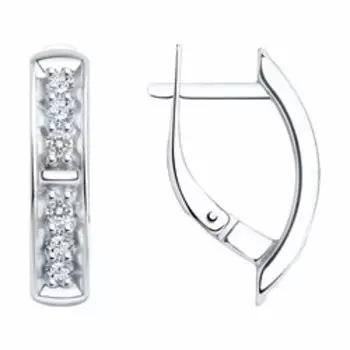 Серебряные серьги с фианитами