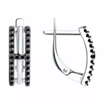 Серебряные серьги с фианитами